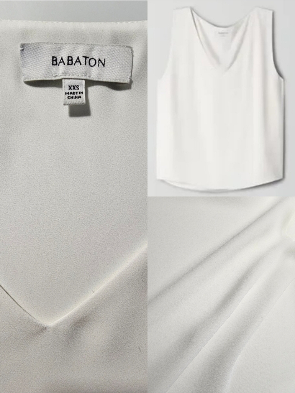 Aritzia Babaton Murphy White Sleeveless Chiffon Blouse Top - Picture 10 of 16